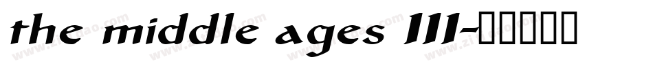 the middle ages III字体转换